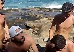orgia en la playa nudista de Rio