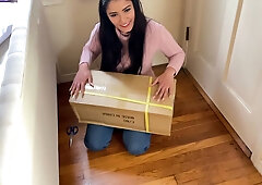 Viva Athena shares a heated moment with a lifelike torso in private