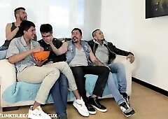 The 6 of us tearing up, after our failed try at making flicks