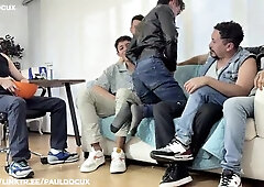 The 6 of us tearing up, after our failed try at making flicks