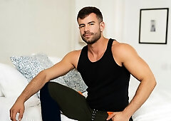 Muscular hunks fuck in the hotel room and share restless moments