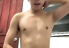 Filipino Twink Playing with His Dildo