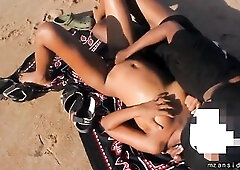 black prostitute getting drilled in public at the beach