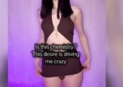 Curvy waist dips low in a taut brown costume ?