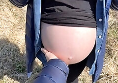 Outdoor, 9 months pregnant