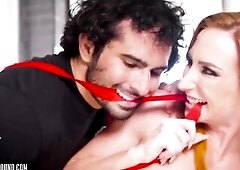 Sophia Locke Widens Her Legs and Supplicates the Firefighter to Screw Her Sexy Twat