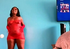 Hot Black Maid Does Some Webcam Black and Ebony