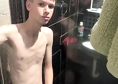 A Youngster displaying his bod and nude at douche