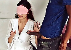 Blindfolded Honeymoon Surprise Leads to Fanny Squirting Creampie