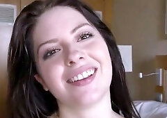 Rebecca Volpetti An Exclusive Brunette Shining In WoodmanCas