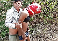 Indian Threesome Shemale - a young Shemale roaming the in the forest and young man so she makes love with great Sex