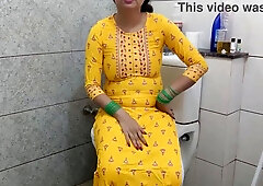 Indian hot step mother fucked step son dirty in washroom in hindi audio
