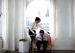 Femdom-goddess Mara's Human Furniture Objectification Shibari Rope Tie featuring June Love