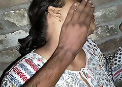 Beautiful indian bhabhi got hardcore fucked by the neighbor on the terrace at night, sucked his cock and creampie in pussy part