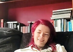 Hot redhead amateur teen girl riding and jerking boyfriend