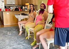 Lauren Sophia, Kendra Lynn and Ama Rio battle every other for the title of smartest beauty. The 3 gorgeous servitude loving cuties get to answer quest