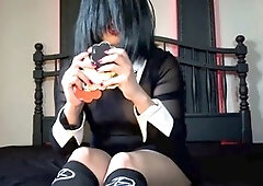 Masked, miniskirt