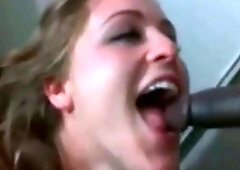 Blonde Amateur Takes Facial Cumshot
