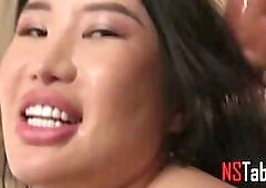 Oriental wife shared with bull as spouse looks on wanking