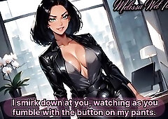 Alright, baby, it's time for your 1st lesson, I say, jerking off your cheek with the back of my hand. U look up at me with avid eyes, your throat