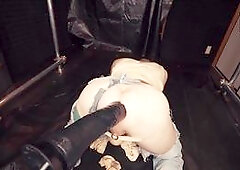 Axel Abysse Bends Over For Enormous Dildo To Wreck His Asshole