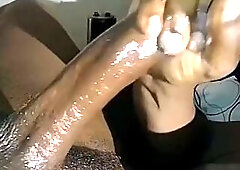 Giant BBC Jerked Off To Enormous Sperm Spray