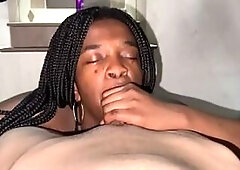 Step sis Interracial ride large dong secretly