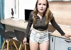 Horny Chick Takes Marks Large Shlong From Blow job To Doggy Then Cumming