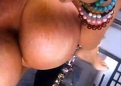 Amateur grabbing big boobs tease