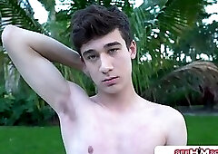 Tony Lovelocks Pumps His Cock Hard Then Sprays His Chest With Cum!