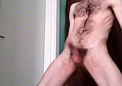 Swinging my dong around and showing it up close and ends with a hands free jizz flow.
