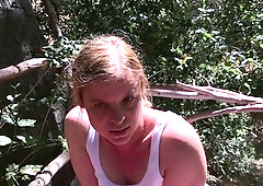 Horny Blonde Homeless Girl Fucked And Facialized In The