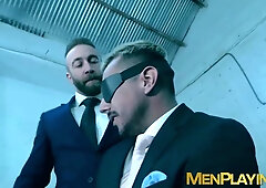 Manuel Scalco And Dani Rivera In Blindfolded Businessman Sucked Dildo And Fucked