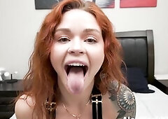 Coarse mouth screwing with a glamorous redhead honey Sinatra Monroe