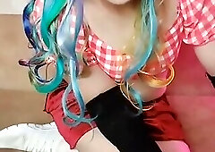 Harley Quinn Femboy Cosplay Model Crossdresser