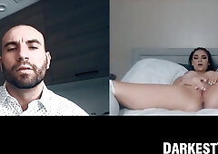 Athena Faris webcam plays with pussy for bald stud