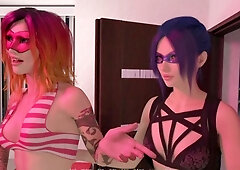 Handjob, cute voice, porn game